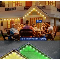 Smart Permanent Outdoor Lights 50 Ft 36 LEDs IC+RGB Eaves Lights for House Decor