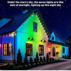 Permanent Outdoor Lights,200FT RGB Eave Light,IP67 Waterproof Lighting for House