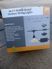96ft RGBW Outdoor String Lights