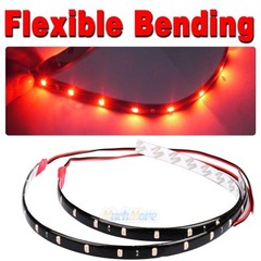 12x Waterproof 12”/15 DC 12V Motor LED Strip Underbody Light For Car Motorcycle