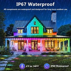 300Ft Outdoor Waterproof LED Strip Lights RGB with Bluetooth App, Remote & Music