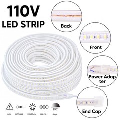 pcningled 49.2ft Waterproof LED Light Strips AC 110V 120V Outdoor Lights 15m
