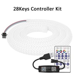 WS2812B WS2811 DC5V Round Reticulate Pattern Neon LED Strip 50Leds/m Tape IP67