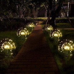 150LED Solar Firework Lights Fairy Starburst Lamp Outdoor Garden Path Xmas Decor
