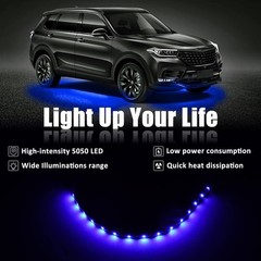 Blue 5PCS 12V 12″ 15SMD Flexible LED Strip Light Waterproof For Car Truck Boat