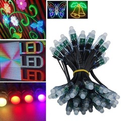 WS2811 Diffused Digital RGB LED Pixel Lights Black Wire Individually Addressa…