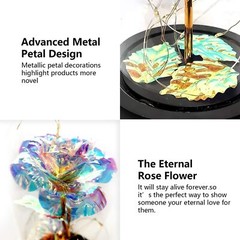 Galaxy Eternal Rose Romantic in Glass LED Forever Flower Women’s Valentines Gift