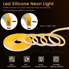 LED Neon Rope Strip Lights Commercial Outdoor Waterproof 110V DIY Decor Lighting