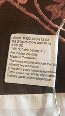 Star And Moon Curtain Lights With Rayovac 4 Pack C Batteries Included