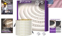Super Bright 16.4ft Neutral White LED Tape Light, 600 LEDs, Listed Efficiency