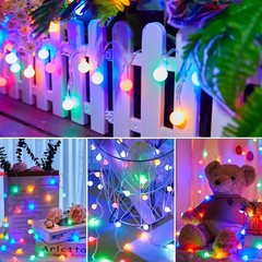 Globe String Lights Battery Operated – 21 Feet 60 Led Twinkle Fairy Lights, 8…