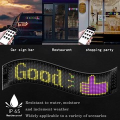 Car LED Sign Bluetooth LED Matrix Pixel Panel Programmable Flexible LED Display