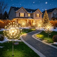 150 LED Solar Firework Lights Outdoor Waterproof Path Lawn Garden Decor Lamp