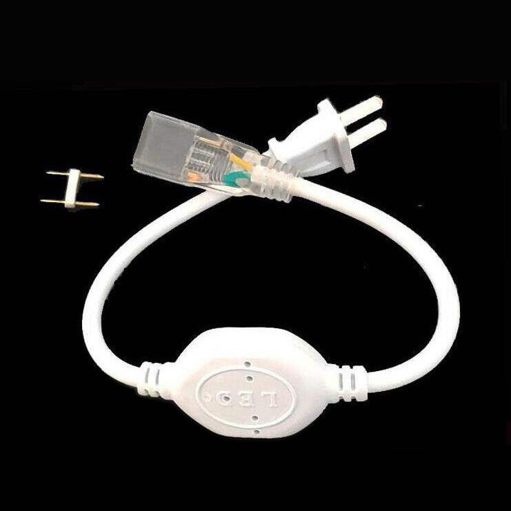 AC110V-120V US Plug for 2pin 5050 Rope Tape Outdoor Waterproof LED Strip Lights