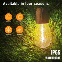 Outdoor Led String Light Plug in 50FT LED Lights with 25 Shatterproof 2700K ST38