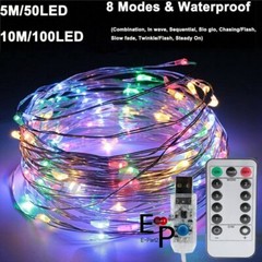 USB Plug Twinkle LED String Fairy Lights Copper Wire With Remote 50 100 200 LED