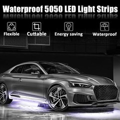 White 5PCS 12V 12″ 15SMD Flexible LED Strip Light Waterproof For Car Truck Boat