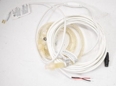 24′ LED Rope Light White Colored 13mm Dia Clear PVC 288 LED LED-RLE-13mm-3V-6