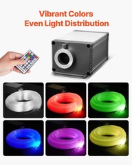 450 pcs 9.8 ft LED Twinkle Light Kit Fiber Optic Star Ceiling Roof
