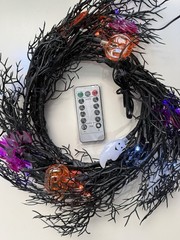 6 Ft 45 LED Halloween Willow Vine Twig Garland Decorations [8 Modes & Timer]
