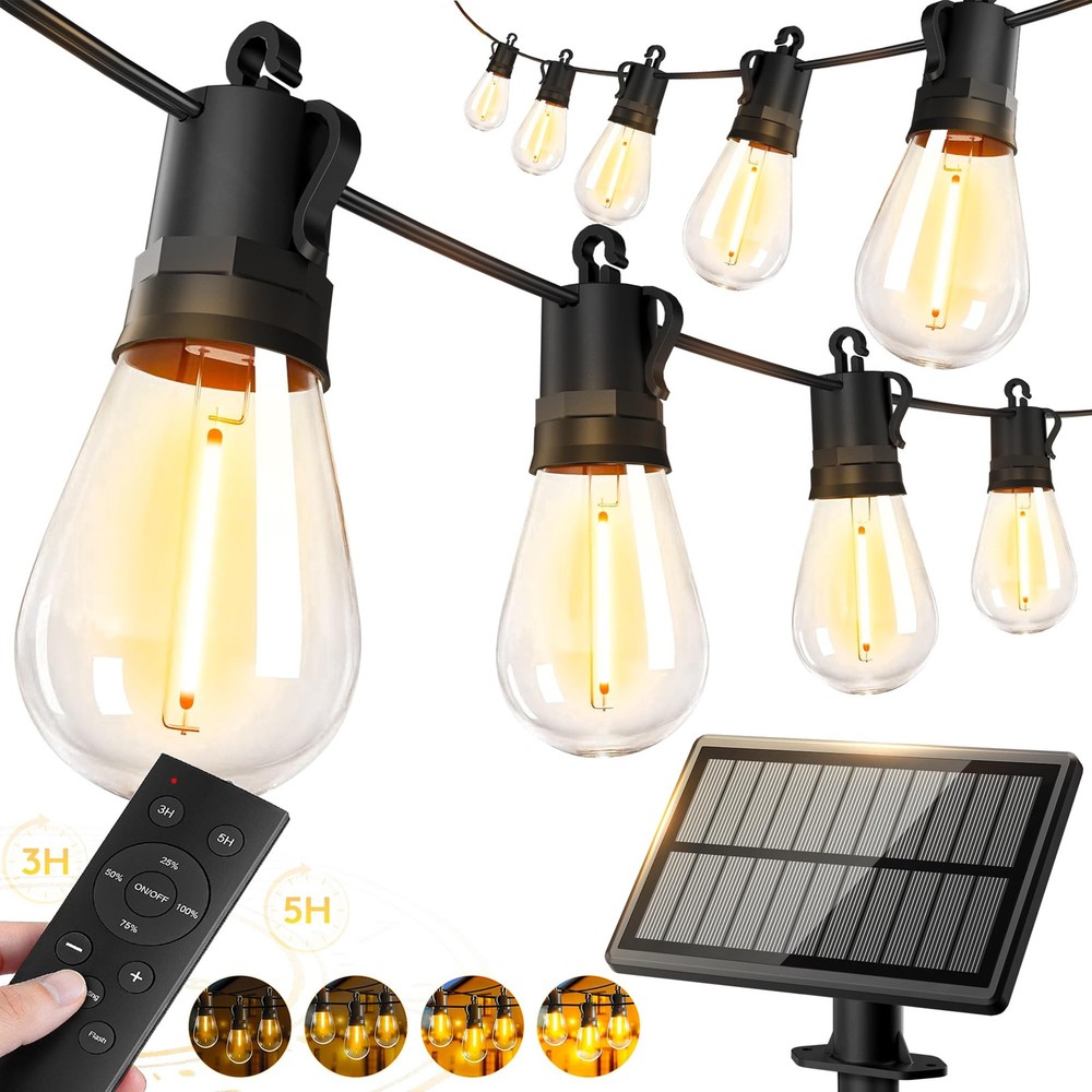 50ft-Solar-Powered-Lights-Outdoor-Waterproof-String Lights-Outside-Patio-Yard…