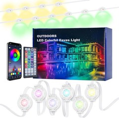 300Ft Permanent Outdoor Lights for House, App & Remote Control, RGB Smart Eaves.