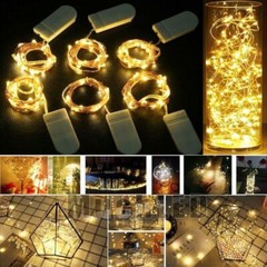 12 Pack 20 LED 6.6ft Battery Operated Mini LED Copper Wire String Fairy Lights