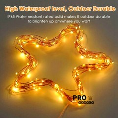 Mini LED Copper Wire String Fairy Lights Battery Power Box With 13-Key Remote