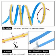 1m~10m COB Led Strip Lights Flexible Tape Light Bar Room Home Indoor Decoration