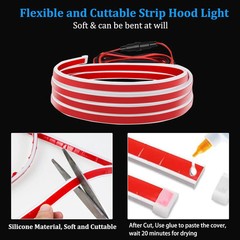 Waterproof 71-Inch LED Hood Light Strip for Cars, SUVs, and Trucks