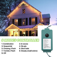 Plug In 100 LED String Lights Outdoor Use Weatherproof 8 Mode Party Fairy Light