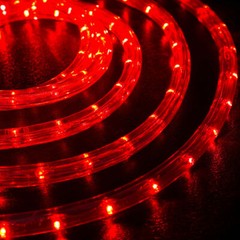 Assorted Sizes 3/8″ Red LED Rope Lighting Flexible Indoor Outdoor Christmas Xmas