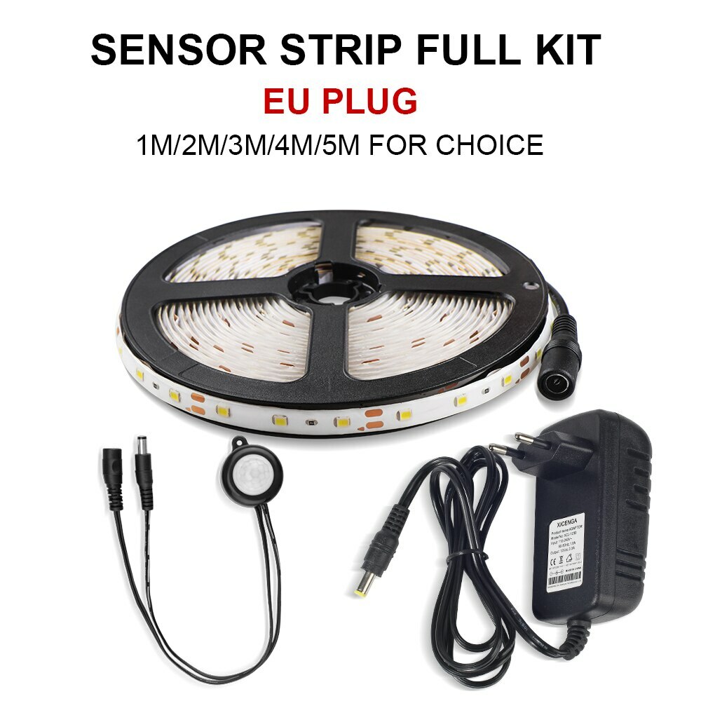 Motion Sensor LED Strip Light 12V Bed Light with Automatic Turn Off Timer Light
