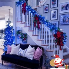 2 Pack 100 LED Blue Christmas Lights Battery Operated 66 ft Waterproof