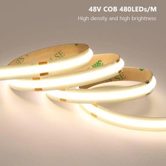 30M 48V 24V COB LED Strip Super Bright 480led/m Flexible Tape Cabinet Home Light