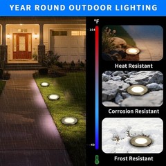 Outdoor Landscape Lights 7W,High Voltage 110V 120V,Waterproof Underground Lig…