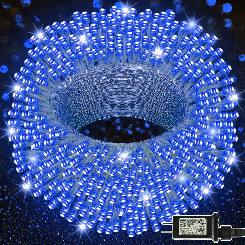 300 LED String Lights Outdoor Indoor, Extra Long 98.5FT Super Bright Christmas L