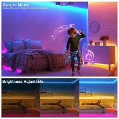 LED Strip Lights, 130ft Work with Alexa and Google LED Lights for Bedroom