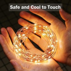 Fairy Lights with Switch 100/200 LED Plug in Copper String Light Christmas Party