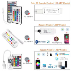 Trendy multicolor, bluetooth, led lights for room, 5m-20m flexible strips
