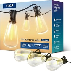 Shatterproof 25FT LED Outdoor String Lights: Perfect for Gardens & Celebrations