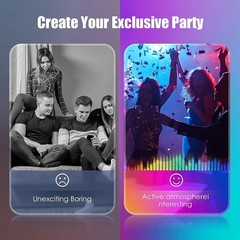 LED Strip Lights 100ft 50ft Music Sync Bluetooth 5050 RGB Room Light with Remote
