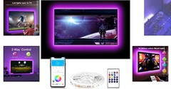 20ft Smart LED Strip Lights for Gaming & TV with App Control and Timer Functions