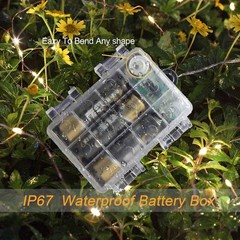 33Ft String Lights Battery Operated with Remote Control Timer, 100LED 4 Pack …