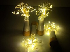 Wine Bottle Lights with Cork Switch for Liquor Bottles 4 Pack Rechargeable Batte