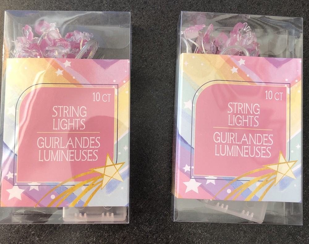 Lot 2 boxes Pink Ponies Operated LED Indoor Kids Bedroom String Lights