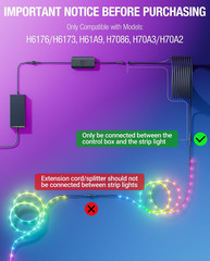 16Ft Extension Cable for Govee Outdoor Strip Lights, Neon Rope Lights, Garden Li