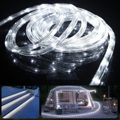 🔥 50 FT Cool White Thick LED Rope Light Accent Indoor Outdoor Waterproof Rope