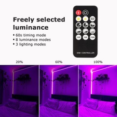 50 Foot Black Light Strips & Remote, Dimmable Flexible Blackights Strip Lights f