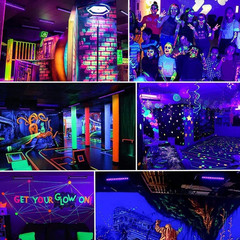 4 Pack LED 42W Black Lights, Blacklight Bars with Plug+Switch+6Ft Cord, Light up